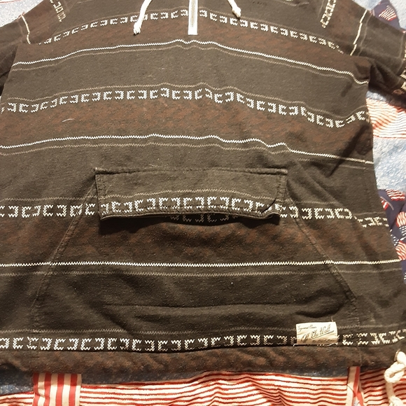 Vans Quarter Zip Tribal Print Hoodie Size M - Picture 3 of 4